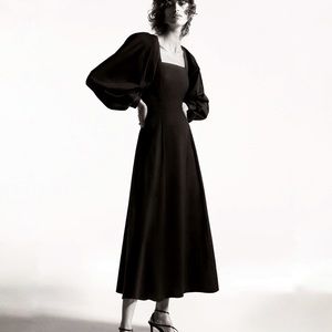 Puff Sleeve Maxi Dress